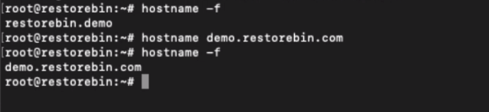 Changing Hostname from Terminal