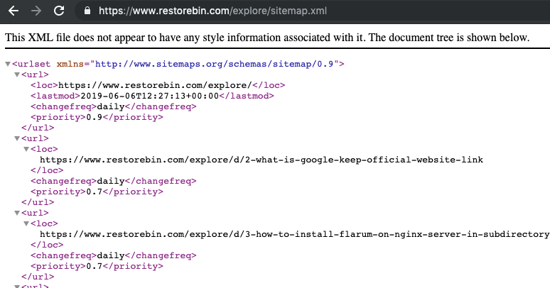 Flarum Flagrow Sitemap Extension