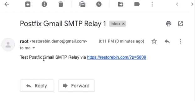 Test Email received from Postfix SMTP