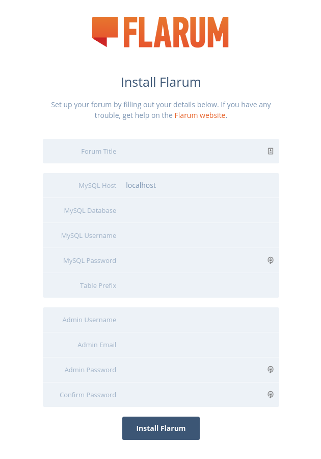 Install Flarum community forum