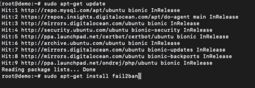 install fail2ban on Ubuntu Cloud